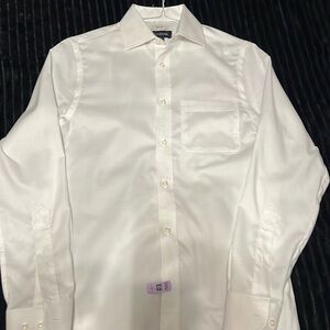 Like new! Jos. A. Bank Slim Fit Dress Shirt- white with texture 14 1/2 32/33